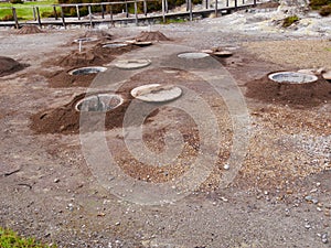 Cozido das Furnas, traditional Portuguese stew cook of the calderas of Achada das Furnas on the island of Sao Miguel in the Azores