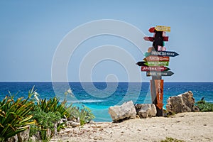 Cozumel distance sign