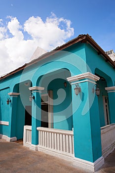 Cozumel island houses in mayan Mexico photo