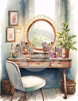 A cozy artistÃ¢â¬â¢s workspace with a window, paints, and brushes basks in soft light
