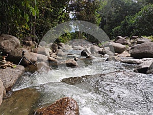 Cozy atmosphere during the day at Jeram Toi Recreation Park in Malaysia.