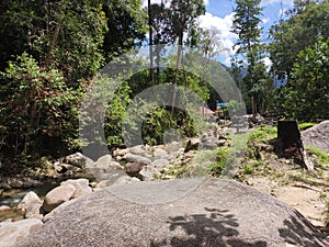 Cozy atmosphere during the day at Jeram Toi Recreation Park in Malaysia.