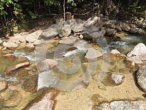 Cozy atmosphere during the day at Jeram Toi Recreation Park in Malaysia.