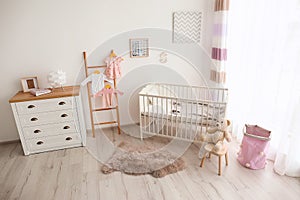 Cozy baby room interior