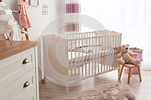 Cozy baby room interior