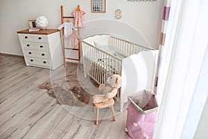 Cozy baby room interior