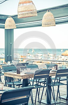 Cozy beach restaurant.