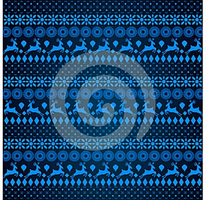 Cozy blue nordic background pattern