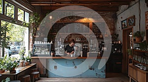 Rustic Coffee Shop Interior