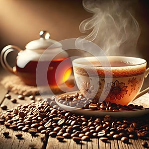 Cozy Coffee Break Warmth and Aroma AI-GENERATED