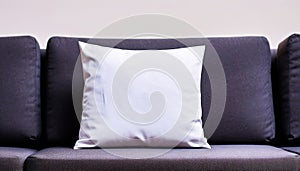 A cozy and comfortable white pillow for a clean and stylish bedroom or living room