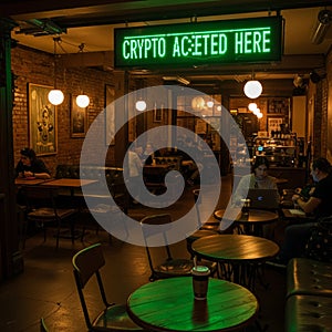 AI Generated Image of Dimly Lit Cafe with \