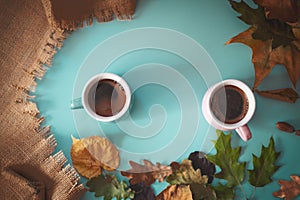 Cozy fall with coffees