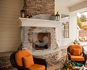Cozy fireplace relaxation