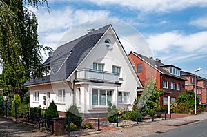 Cozy german house. Street in Germany