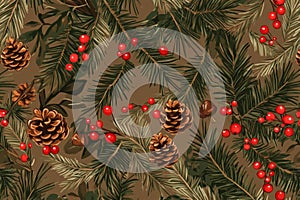 Cozy Holiday Evergreen Pattern