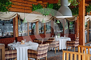 The cozy interior of the restaurant.