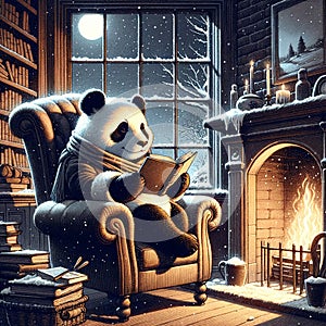 Cozy Literary Panda, Winter Reading Haven