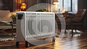 Cozy Living - Electric Radiator Heater Enhances Comfort. Generative AI