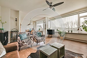 Cozy living room in a modern house