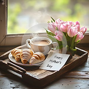 Cozy Mothers Day Breakfast Setup