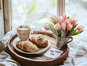 Cozy Mothers Day Breakfast Setup