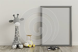 Cozy newborn baby bedroom with toys