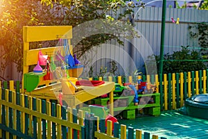 A cozy place in the yard for children`s games