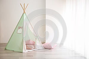 Cozy play tent for kids in room