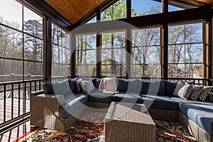 Cozy Porch Enclosure in Springtime