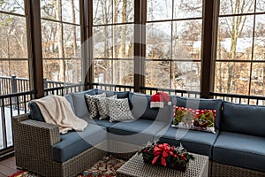 Cozy Porch Enclosure in Winter