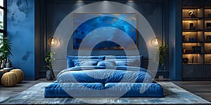 Cozy Retreat: Minimalist Bedchamber with Soft Light photo
