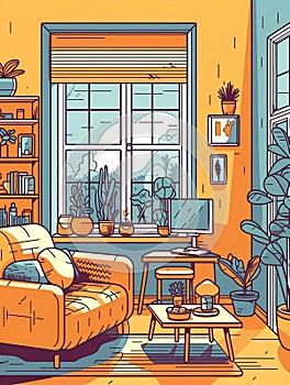 Cozy Room Vector Design