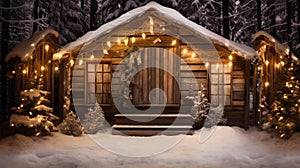 cozy rustic holiday background A