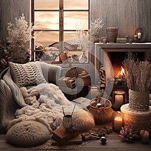 Cozy Rustic Hygge Collage