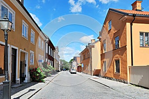 Cozy street of Uppsala photo