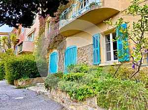 Cozy town of Bormes les Mimosas in the south of France