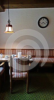 Cozy vintage German restaurant interior