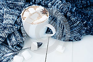Cozy winter home background