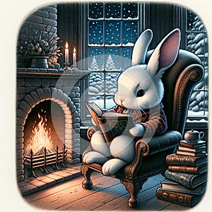 Cozy Winter Reading, The Literate Bunny photo