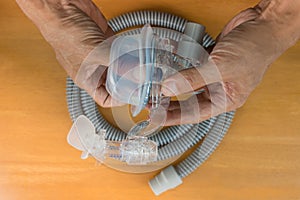 CPAP mask assembly.