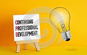 CPD Continuing professional development is shown using the text