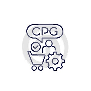 CPG line icon, Consumer Packaged Goods