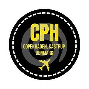 CPH Copenhagen airport symbol icon