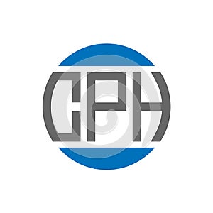 CPH letter logo design on white background. CPH creative initials circle logo concept.