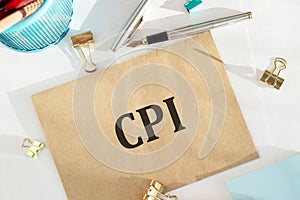 CPI - Consumer Price Index acronym, business concept background