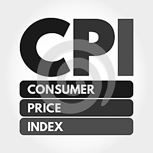 CPI - Consumer Price Index acronym concept