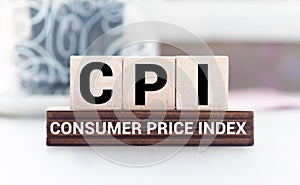 CPI Consumer Price Index definition acronym on blue