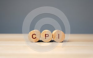 CPI wooden blocks - consumer price index. indicator of inflation in the country. determines the change in the level of retail