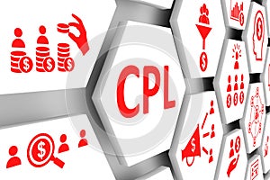 CPL concept cell background 3d photo